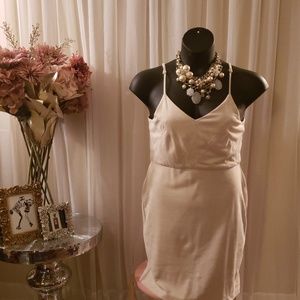 Cream suede like dress...